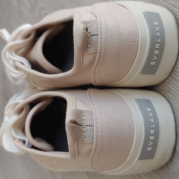 Everlane 100% Organic Canvas Cotton Platform Sneakers US women's 5 EUC - Picture 4 of 12